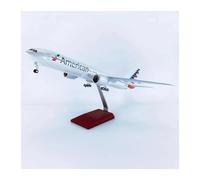 YRXIAO Resin For B777 47cm 1:157 Scale Souvenir Airplane Model With Wheels Landing Gear Ornament For Collection Gifts(With light)