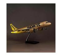 YRXIAO Resin For Spirit A320 Neo 1/80 Scale 47cm Metal Aircraft Model Collectible Piece With Lights Landing Gea For Collection Gifts(With light)