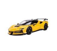YRXIAO Yellow 1:24 For Ferrari SF90XX Sports Car With Door Opening Metal Die-cast Model Car Ornaments(Yellow)