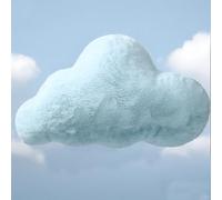 YRXRUS Cloud Pillows, Blue Cloud Shaped Pillow, Decorative Throw Pillow Gifts, Cute Plush Room Decor, Fluffy Faux Rabbit Fur 9.5"x16" Pillows for Living Bedroom Kids Room