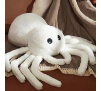 YRXRUS Spider Pillows, Halloween Spider Shaped Throw Pillows for Halloween Decoration, Extra-Large White Halloween Pillows, 16x22 In Soft Rabbit Fur Pillow for Natural Accent Pillows for Holiday, Fall