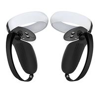 YRXVW Controller Grips Cover for Oculus Quest 2, Silicone Hand Grips Unibody Design with Adjustable Knuckle Strap Accessories Compatible with Quest 2 (Black)