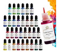 YRYM HT Candle Dye - 36 Oil-Based Liquid Candle Color Dye for Soy Wax,(10Ml/Bottle) High-Concentrated Candle Making Supplies Sets,Vivid,Safe & Natural Candle Wax Dyes for DIY Projects