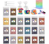 YRYM HT Tie Dye Powder Refills 400g - 20 Vibrant Colors Permanent for Tie Dyeing, Easy to Use & Non-Toxic Tie Dye Powder Bulk for Kids Adults