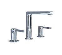 YRYRHX 3 Tap Hole Basin Mixer Tap Vintage Bathroom Sink Taps Chrome Wash Basin Mixer Swivel Taps with Hot and Cold Household faucets