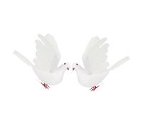 YRYRYW 2pcs Lifelike Artificial Pigeon Figurines Outdoor Garden Decor Realistic Dove Statue for Weddings Parties Home Ornaments and Performances Household faucets