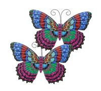 YRYRYW 2pcs Metal Butterfly Wall Decorations Iron Hanging Butterfly Decorations for Garden Outdoor Home Household faucets