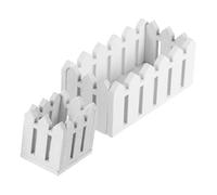 YRYRYW 2pcs Miniature Garden Fence Fairy Garden Ornament Kit Flower Bed Edging Border Household faucets