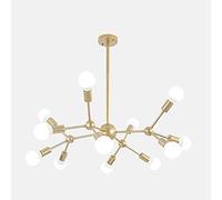 YRYRYW American Designer Geometric Line Personality Chandelier,Living Room Dining Room Bedroom,E27 Post- Creative Chandelier-Gold. 12 head Household faucets
