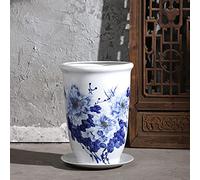 YRYRYW Ancient Motif Blue And White Porcelain Flower Vase, Oriental Characteristics, Chinese Bottle Vase Hand Painted Peony Ceramic Chinese Flower Pot Household faucets