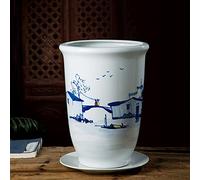 YRYRYW Ancient Motif Blue And White Porcelain Flower Vase, Oriental Characteristics, Chinese Bottle Vase Hand Painted Peony Ceramic Chinese Flower Pot Household faucets