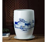 YRYRYW Ancient Motif Blue And White Porcelain Flower Vase, Oriental Characteristics, Chinese Bottle Vase Hand Painted Peony Ceramic Chinese Flower Pot Household faucets