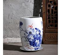 YRYRYW Ancient Motif Blue And White Porcelain Flower Vase, Oriental Characteristics, Chinese Bottle Vase Hand Painted Peony Ceramic Chinese Flower Pot Household faucets