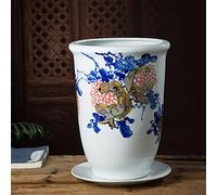 YRYRYW Ancient Motif Blue And White Porcelain Flower Vase, Oriental Characteristics, Chinese Bottle Vase Hand Painted Peony Ceramic Chinese Flower Pot Household faucets