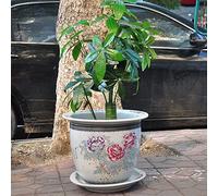 YRYRYW Antique Chinese Famille Rose Porcelain Flower Flowerpot Retro Decoration Ceramic Chinese Flower Pot Eastern Culture 1380 Degree High Firing Household faucets