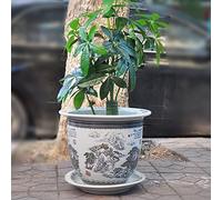YRYRYW Antique Chinese Famille Rose Porcelain Flower Flowerpot Retro Decoration Ceramic Chinese Flower Pot Eastern Culture 1380 Degree High Firing Household faucets