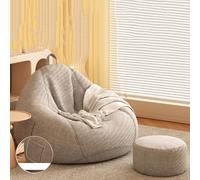 YRYRYW Bean Bag Chairs for Adults Giant Bean Bag Chair Memory Foam BeanBag Chair Bean Bag Sofa with Soft Removable Cover Fireside Beanbags Lazy Sofa for Living Room Bedroom Office Household faucets