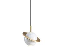 YRYRYW Brass Marble Planet Chandelier,LED Metal Creative Decoration Hang The Lights,Adjustable Satellite Chandelier,Suitable For Restaurant Corridor-Warm light White Household faucets