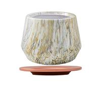 YRYRYW Ceramic Marble Grain Flower Pot Home Orchid Dedicated Large Planters Container Ceramic Succulent Plant Pot Desktop Windowsill Office Decoration Birthday Wedding for Garden Lover Household