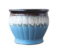 YRYRYW Ceramic Plant Pot, 12.5-Inch Hand- Printed Flower Pot With Drainage Hole, Indoor Planter, Garden Bonsai Pots Decoration Outdoor Garden Vintage Flower Pot Household faucets