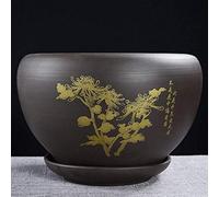 YRYRYW Ceramic Plant Pot Special Large Purple Sand Flower Pot Extra Large With Tray Green Bonsai Home Orchid Meat Small Planter Indoor Desk Decorative Flower Pot Household faucets