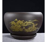 YRYRYW Ceramic Plant Pot Special Large Purple Sand Flower Pot Extra Large With Tray Green Bonsai Home Orchid Meat Small Planter Indoor Desk Decorative Flower Pot Household faucets