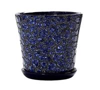 YRYRYW Ceramics Flowerpot Planter Pots Extra Large Succulent Plant Pot Ceramic Cactus Planter Geometric Indoor Decorative Bonsai Cacti Flower Pot with Drainage Holes Flower Pots/Green/20Cm Household