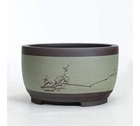 YRYRYW Chinese Style Drum-shaped Plant Pot Round Flower-Pots Planter Home-Decoration Bonsai Flowerpot Desktop Plant Container Household faucets
