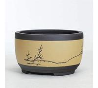 YRYRYW Chinese Style Drum-shaped Plant Pot Round Flower-Pots Planter Home-Decoration Bonsai Flowerpot Desktop Plant Container Household faucets