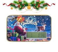 YRYRYW Christmas Clock for - Santa Reindeer Desk Digital Clock with Date Temperature | Holiday Festival Time Management Decoration for Offices Living Room Kitchen Farmhouse Bedside Gym Bedroom Home