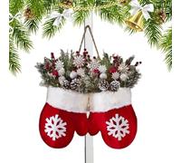 YRYRYW Christmas Wreath for Front Door - Realistic Decor Glove Supplies,Artificial Holiday Wreath,for Home Farmhouse Indoor Porch Christmas Parties Wall Window Holiday Parties Wall Household faucets