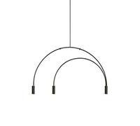 YRYRYW Concise Creative Art Chandelier,E27 Nordic Designer Minimalist Line Iron Lamp,Restaurant Dining Table Bar-Black. 3t Household faucets