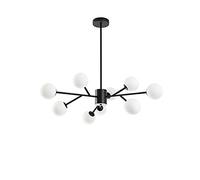 YRYRYW Concise Magic Bean Chandelier,Living Room Home Bedroom Dining Room Light,G9 Nordic Light Luxury Molecular Chandelier-Black. 9 head Household faucets