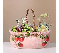 YRYRYW Creative Meaty Flowerpot Large Diameter Rough Pottery Breathable Large Meat Plant Basket Tray Ceramic Flowerpot Household faucets