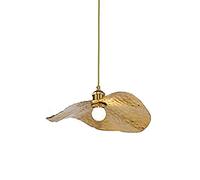 YRYRYW Creative Single Head Hardware LED Hanging Light,For Restaurant Bedroom,American Style Leaf During Lights,Postmodern E27 Chandelier-Antique copper 30cm Household faucets