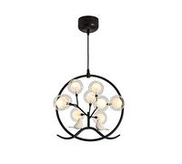 YRYRYW Creativity Branches Fireflies Birds Chandeliers, During Lighting,Matte Acrylic Lampshade Pendant Lighting Fixture For Kitchen Dining Room Bar Hotel-Black and white light New axle cover