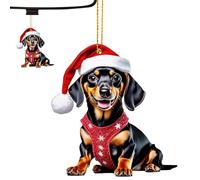 YRYRYW Dachshund Ornaments - Cute 2D Acrylic Dachshund Dogs | Christmas Tree Decorations, Backpack Ornament, Sausage Dog with Hats for Home Household faucets