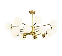 YRYRYW E27 Nordic Creative Molecular Lights,Magic Bean Chandeliers, Atmospheric Glass Lights,Dining Room Bedroom Living Room Hall Shop Clothing Store Decoration-Gold. 16 head Household faucets