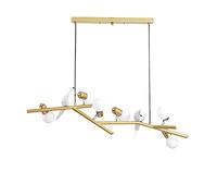 YRYRYW E27 Nordic Dining Room Lamp,Creativity Personality Coffee Shop Dining Table Bar Chandelier,Post- Living Room Lamp-Gold. 98 * 125cm Household faucets