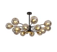 YRYRYW E27 Nordic Light Luxury Chandelier,Living Room Bedroom Dining Room, Concise Creative Magic Lamp-Black and soot cover 16t Household faucets