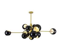 YRYRYW E27 Nordic Molecule Magic Bean Chandeliers,Living Room Dining Bedroom Lamps,Creative Personality Chandeliers-Black. 13 head Household faucets