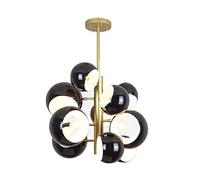 YRYRYW E27 Nordic Molecule Magic Bean Chandeliers,Living Room Dining Bedroom Lamps,Creative Personality Chandeliers-Black. 10 head Household faucets