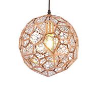 YRYRYW E27 Single Head Chandelier,Nordic Creative Personality Stainless Steel Diamond Chandelier-Rose gold 70cm Household faucets