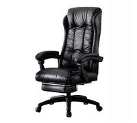 YRYRYW Executive Office Chair,Microfiber Leather Swivel Rolling Managerial Computer Chair,Adjustable High Back Recliner Chair With Padded Armrests And Retractable Footrest,Orang,Black Household
