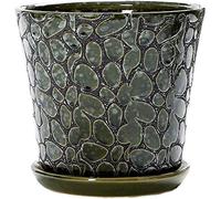YRYRYW Extra Large Succulent Plant Ceramic Cactus Planter Geometric Indoor Decorative Bonsai Cacti Vintage Stone Pattern Flower Pot Planters Containers With Drainage Hole For Home And Office Household