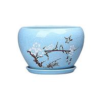 YRYRYW Fashion Chinese Succulent Ceramic Flower Pot Family Indoor and Outdoor Plant Planting Drainage Flower Arrangement Carving Crafts Flower Pot Household faucets