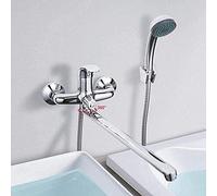 YRYRYW Faucet Bathroom Faucet Cold and Hot Water Mixer Chrome Finished Tap 40Cm Rotation Long Nose Single Handle Household faucets