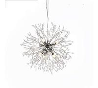 YRYRYW Firework LED During Light,Hanging Light,G9 Creative Chandelier, Crystal Dandelion Ceiling Light,Bedroom Living Room Restaurant Hallway-Chrome 9 head Household faucets