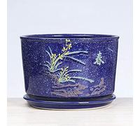 YRYRYW Flower Pots, Chinese Art Flower Pots With Chassis, Ceramic Planters For Succuelnt And Little Outdoor Garden Plant Containers Succulent Household faucets