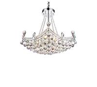 YRYRYW Flush Mount Led Ceiling Light Fixture For Dining Room Bathroom Bedroom Livingroom Pendant Lamp,E14 K9 Chandelier,Crystal Raindrop Chandelier Lighting-Silver 53 * 36cm Household faucets